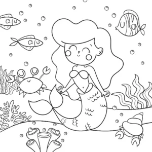 Free Mermaid Picture To Color In