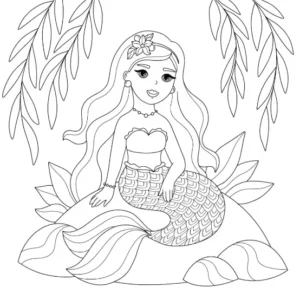 Free Mermaid Picture To Color In