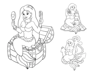 Free Mermaid Picture To Color In