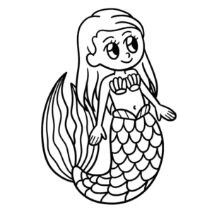 Free Mermaid Picture To Color In