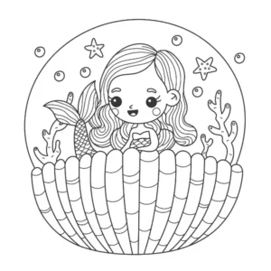 Free Mermaid Picture To Color In