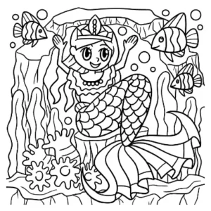 Free Mermaid Picture To Color In