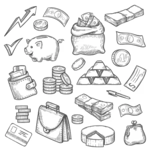 Free Money Picture To Color In