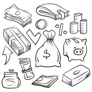 Free Money Picture To Color In
