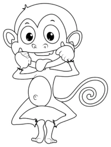 Free Monkey Picture To Color In