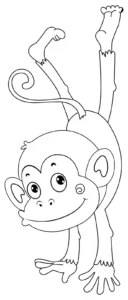 Free Monkey Picture To Color In