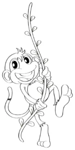 Free Monkey Picture To Color In