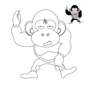 Free Monkey Picture To Color In