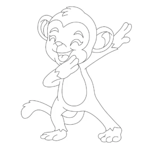 Free Monkey Picture To Color In