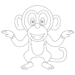 Free Monkey Picture To Color In