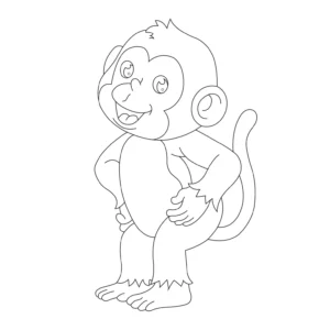 Free Monkey Picture To Color In