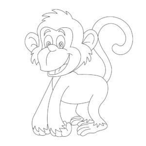 Free Monkey Picture To Color In
