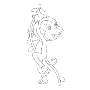 Free Monkey Picture To Color In