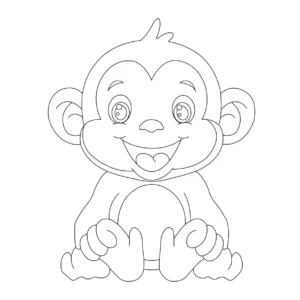 Free Monkey Picture To Color In
