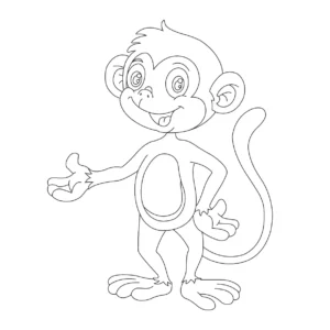 Free Monkey Picture To Color In