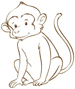 Free Monkey Picture To Color In