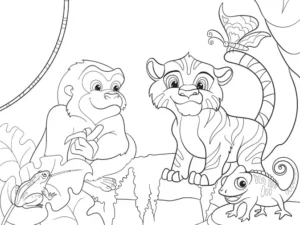 Free Monkey Picture To Color In