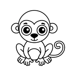 Free Monkey Picture To Color In