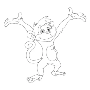Free Monkey Picture To Color In