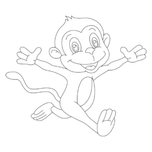 Free Monkey Picture To Color In