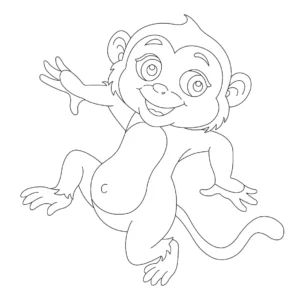 Free Monkey Picture To Color In