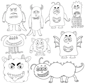 Free Monster Picture To Color In
