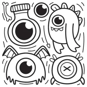 Free Monster Picture To Color In