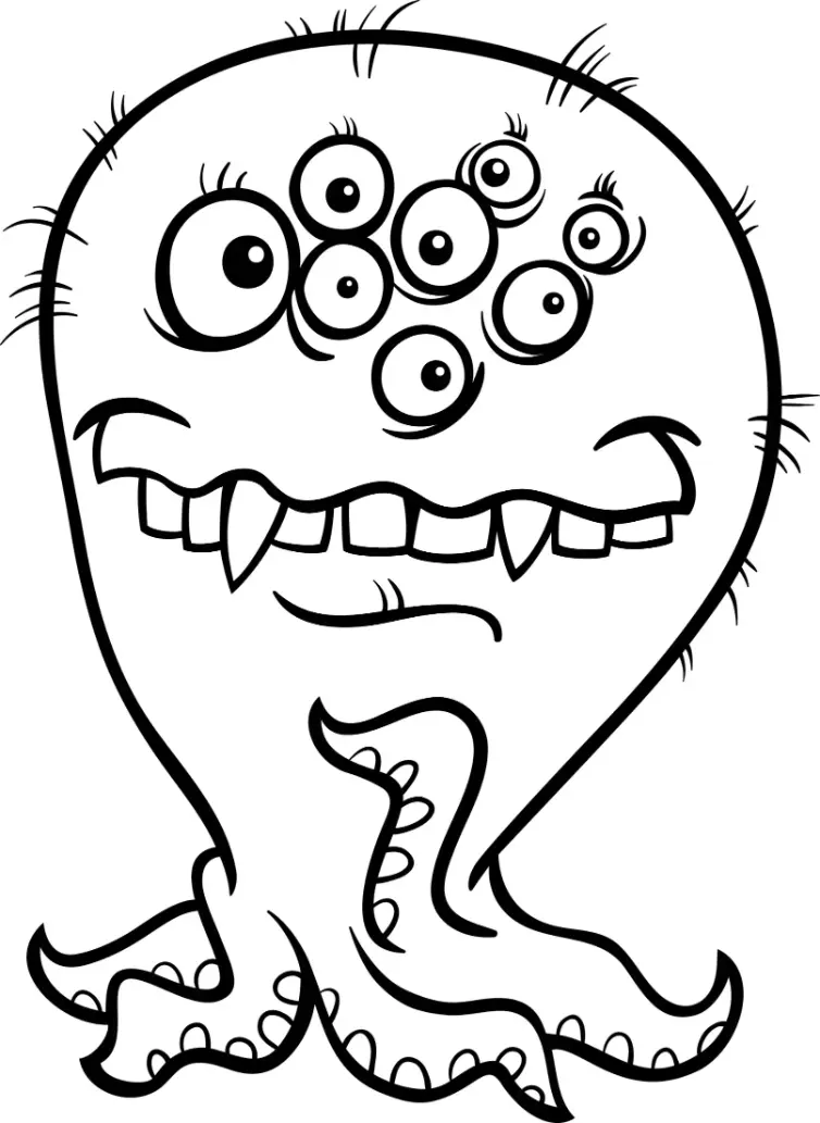 Free Monster Picture To Color In