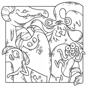 Free Monster Picture To Color In