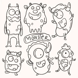 Free Monster Picture To Color In