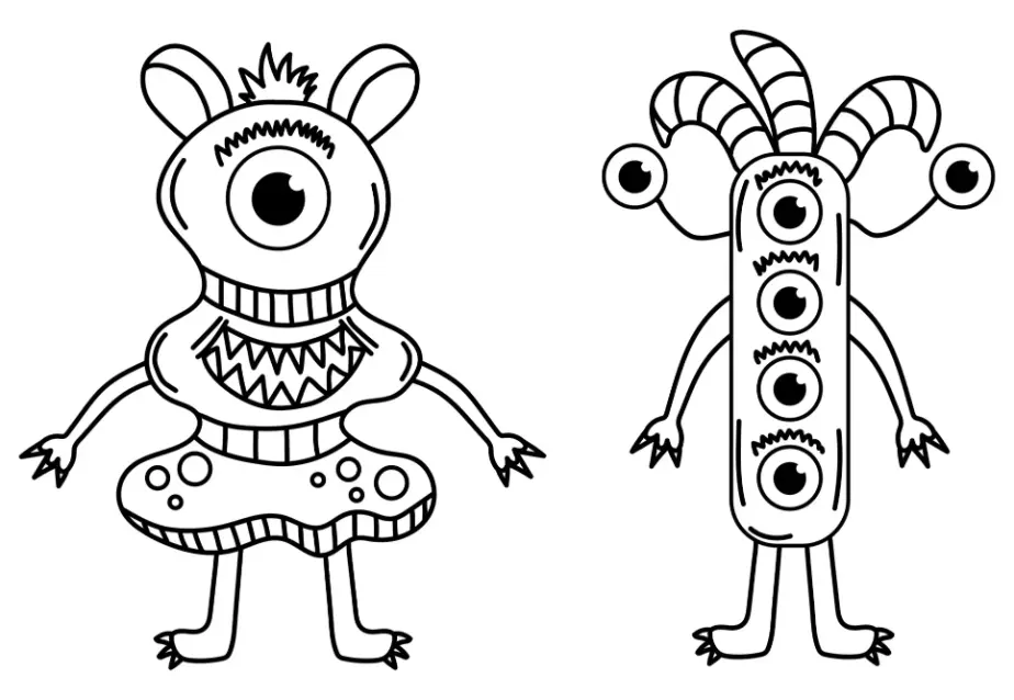 Free Monster Picture To Color In