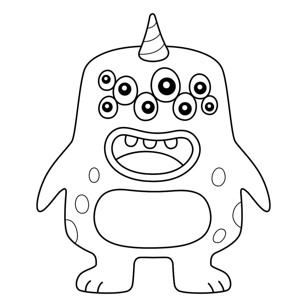 Free Monster Picture To Color In