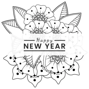 Free New Year Picture To Color In