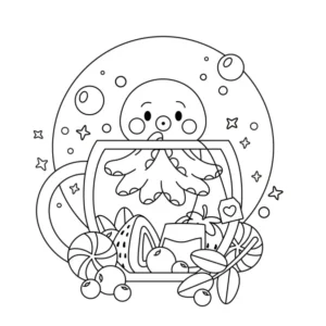 Free Octopus Picture To Color In