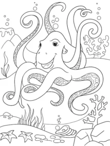 Free Octopus Picture To Color In