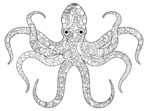 Free Octopus Picture To Color In