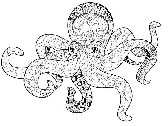 Free Octopus Picture To Color In