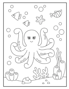 Free Octopus Picture To Color In