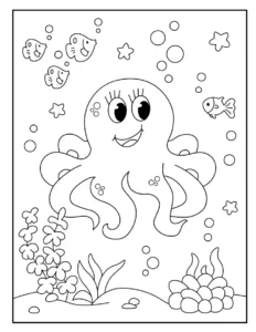 Free Octopus Picture To Color In