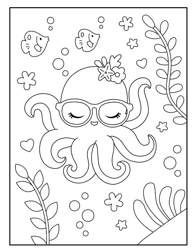 Free Octopus Picture To Color In