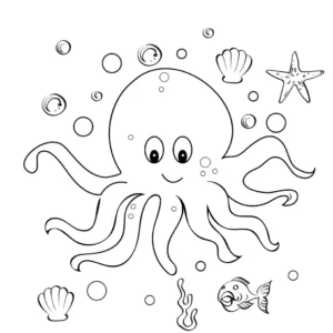 Free Octopus Picture To Color In