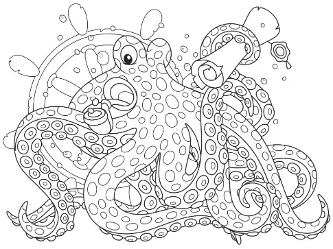 Free Octopus Picture To Color In