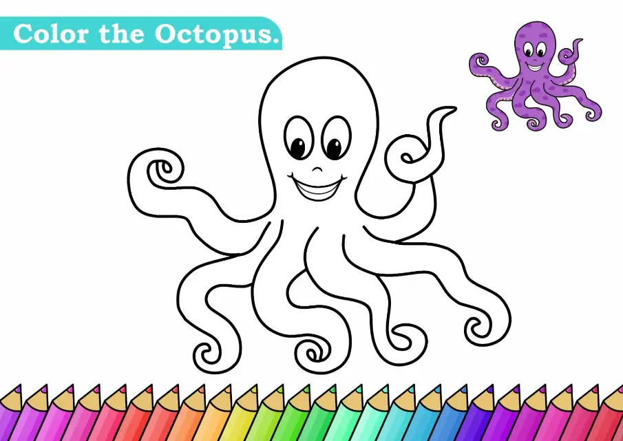 Free Octopus Picture To Color In