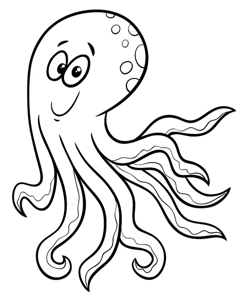 Free Octopus Picture To Color In