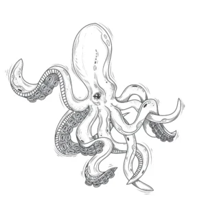 Free Octopus Picture To Color In
