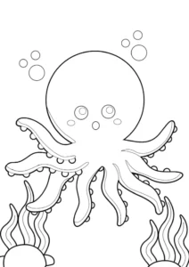Free Octopus Picture To Color In