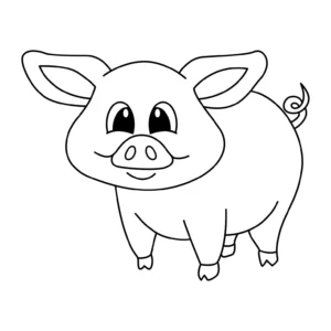 Free Pig Picture To Color In