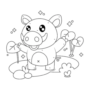 Free Pig Picture To Color In
