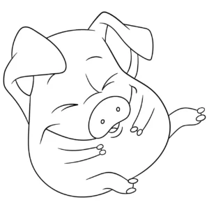 Free Pig Picture To Color In