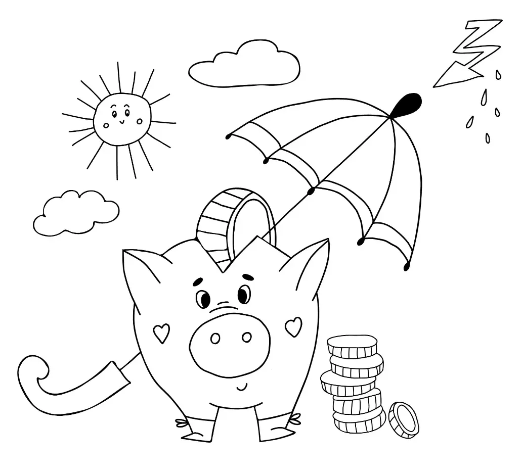 Free Pig Picture To Color In
